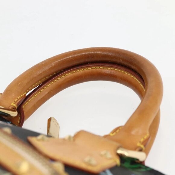 LOUIS VUITTON Monogram Multicolor Alma Hand Bag Black M92646 LV Auth 128178A - Picture 9 of 16